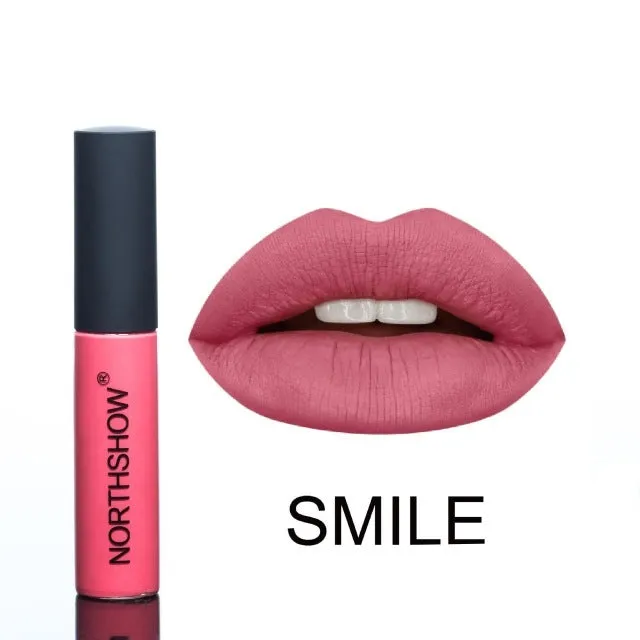 Non-stick matte lipstick in multiple colour swatches with waterproof long-lasting moisturising formula