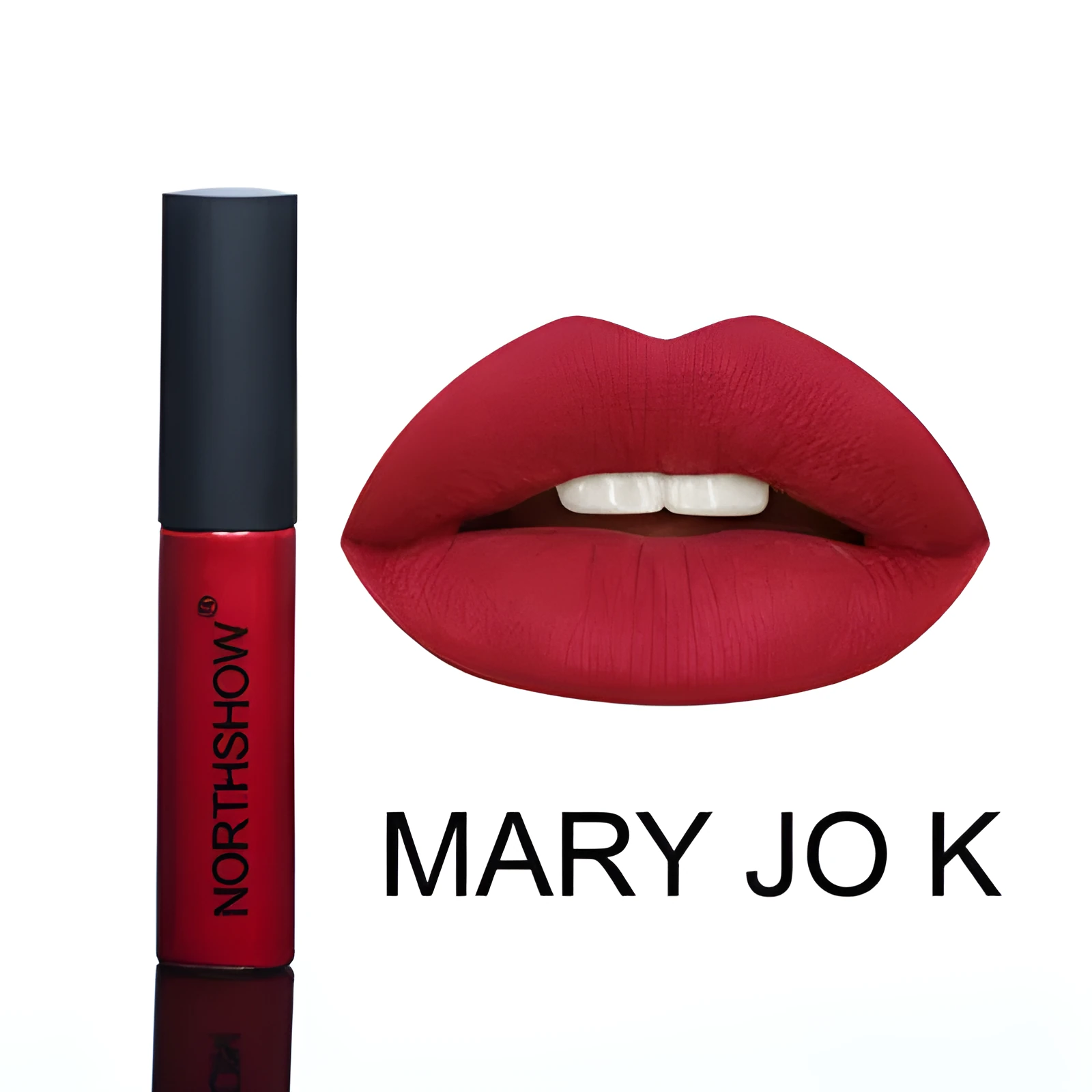 Non-stick matte lipstick in multiple colour swatches with waterproof long-lasting moisturising formula