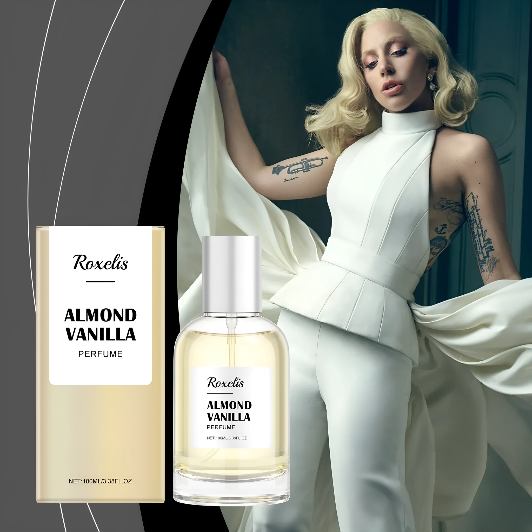 Vanilla Charm Perfume 100ml body care kit with vanilla and citrus extracts