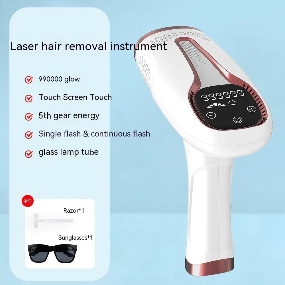 White household underarm hair removal instrument with freezing point technology and plug-in power supply