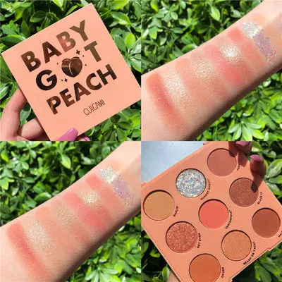 Mineral honey eye shadow plate palette with six bright shades for waterproof, long-lasting eye modification