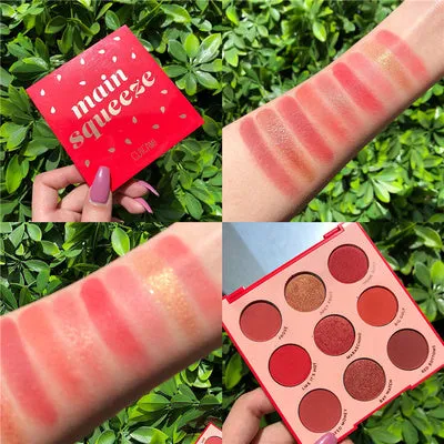 Mineral honey eye shadow plate palette with six bright shades for waterproof, long-lasting eye modification