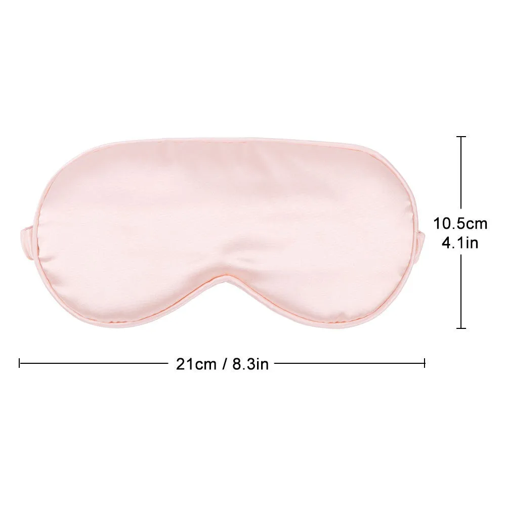 Double-sided silk eye mask in multiple colours including black, gold, green, peacock blue, pink, purple, silver