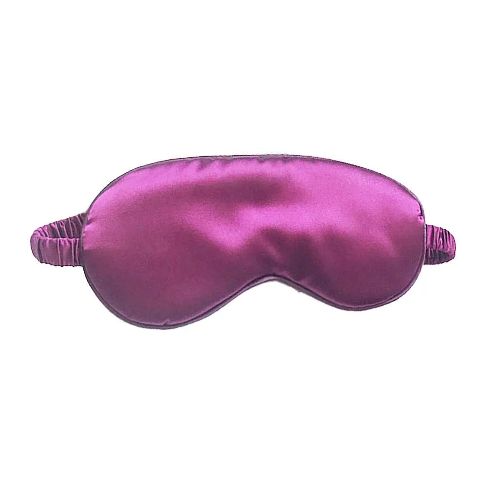 Double-sided silk eye mask in multiple colours including black, gold, green, peacock blue, pink, purple, silver