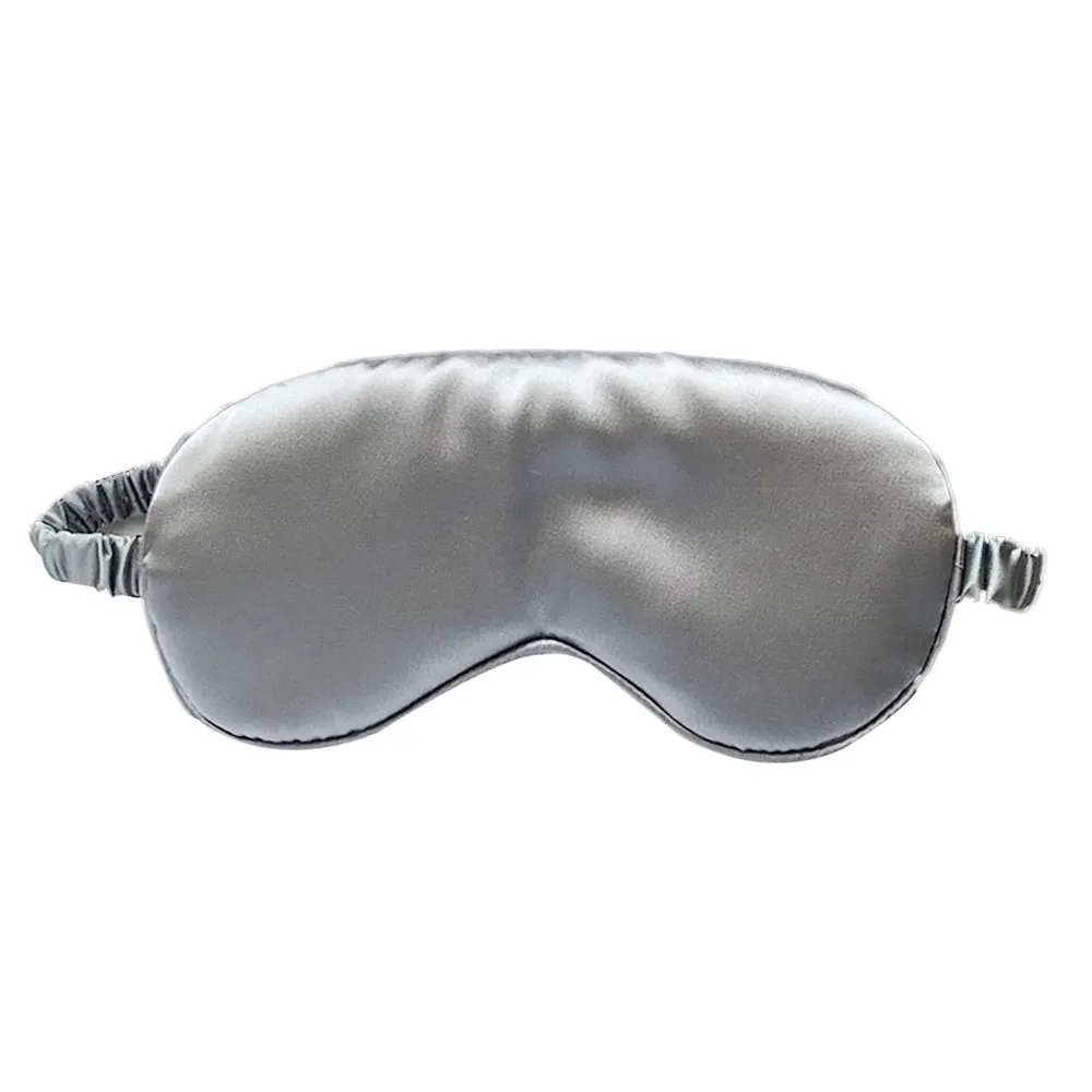 Double-sided silk eye mask in multiple colours including black, gold, green, peacock blue, pink, purple, silver