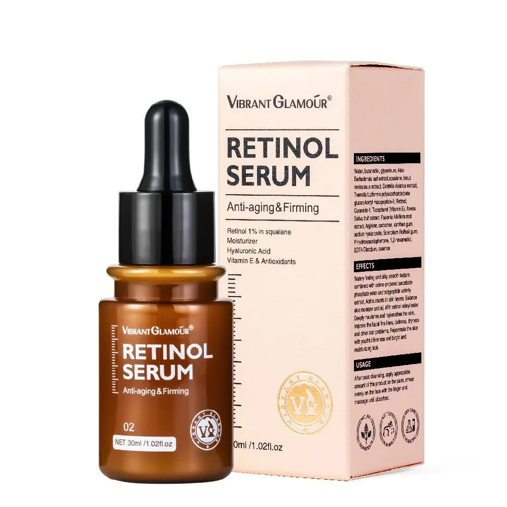 30ml bottle of retinol facial serum for dry lines and fine lines
