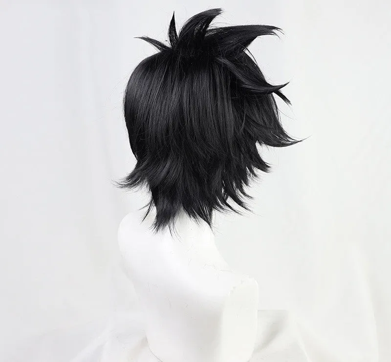 Rixia Xia Yu Incident cosplay wig in black with natural wave pattern on one-size cap