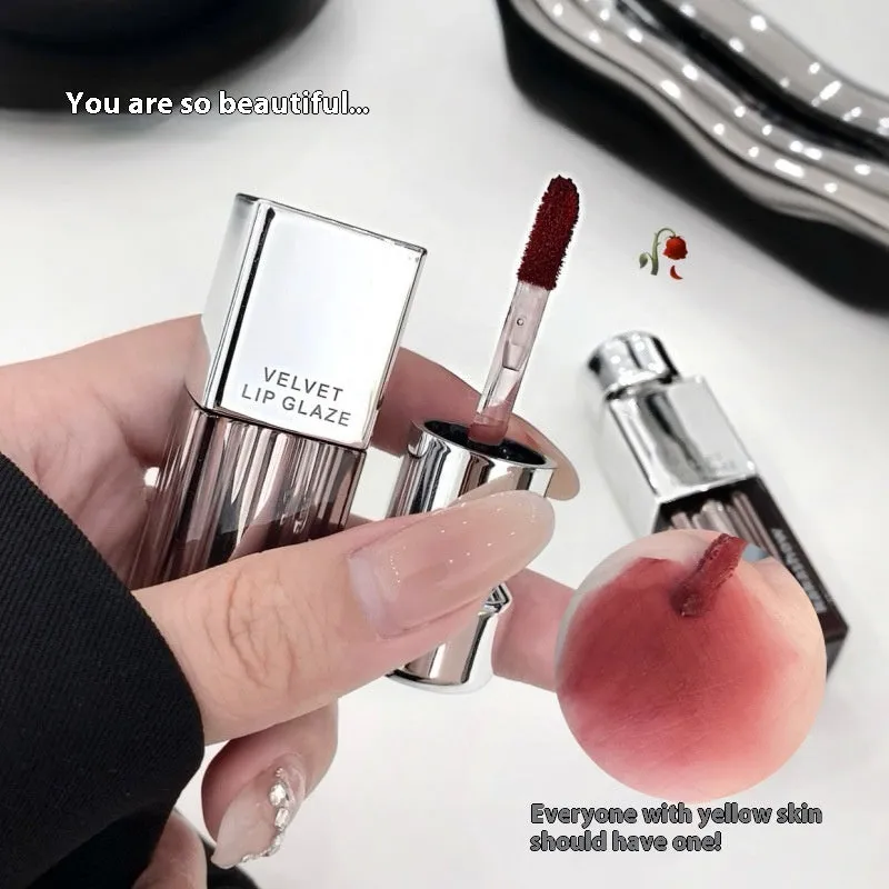 Kakashow matte velvet lip paint in six colour options showing 1.8g size