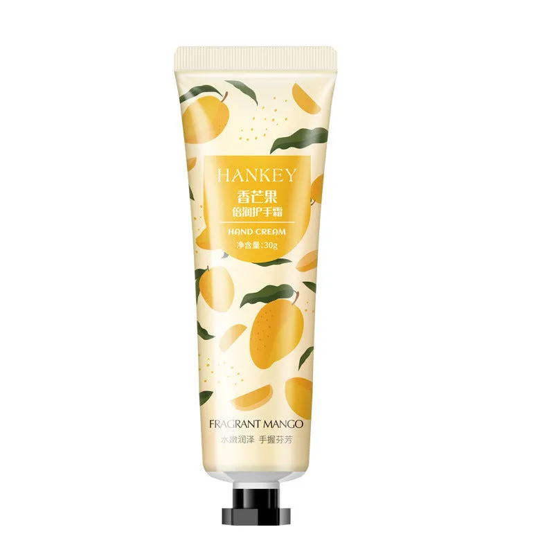 30g tube of fruit hand cream with avocado, chamomile, grapefruit scent options for dry skin