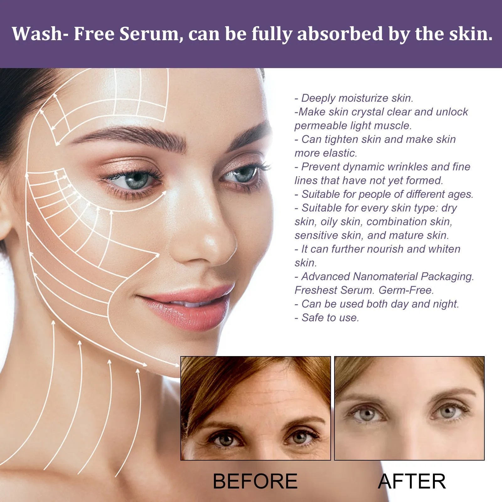 Collagen Anti-Aging Firming Essence 30ml bottle with hyaluronic acid and peptide formula
