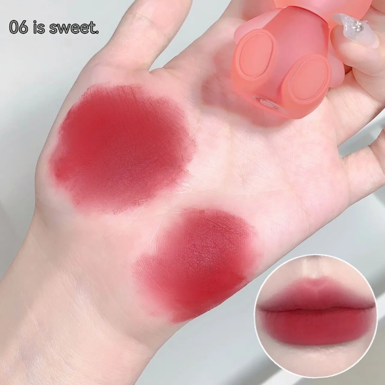 Bear Cute Rabbit lip lacquer matte finish compact 3.2x5x10.3cm lip glaze 6 colour options