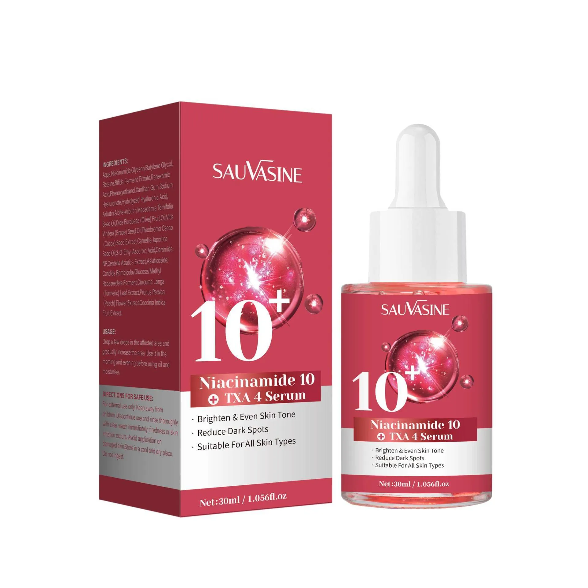 30ml bottle of Niacinamide 10 TXA 4 Serum for facial skincare.