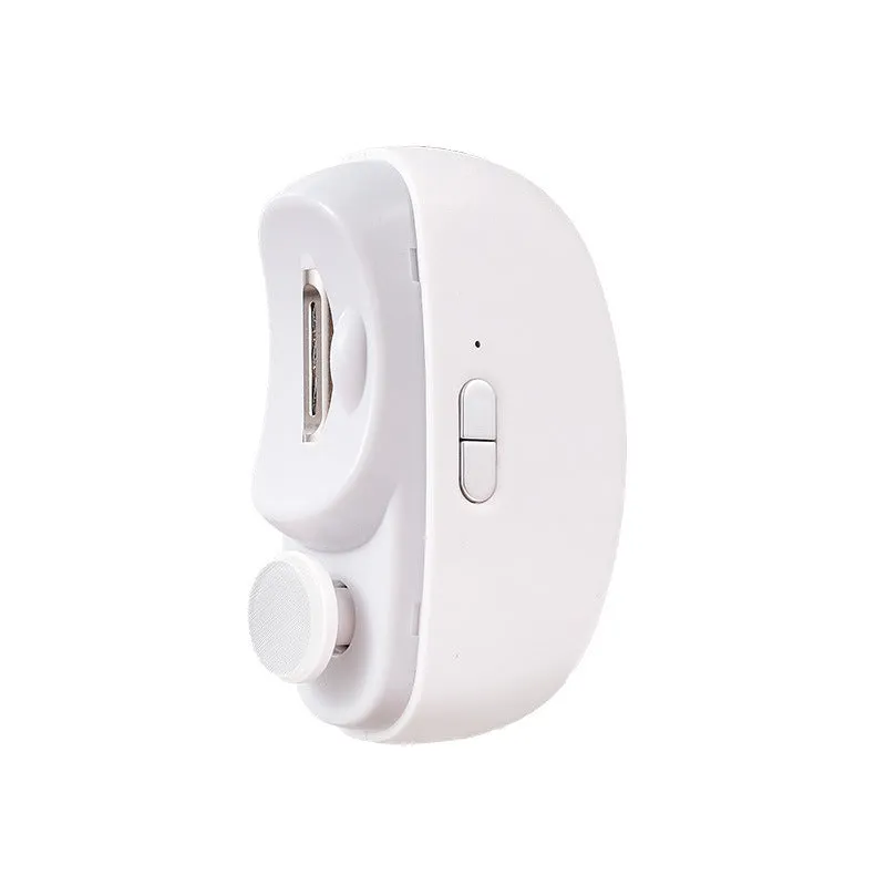 Home electric nail sharpener fully automatic with light in plastic, 85x68x33mm, available in white pink purple