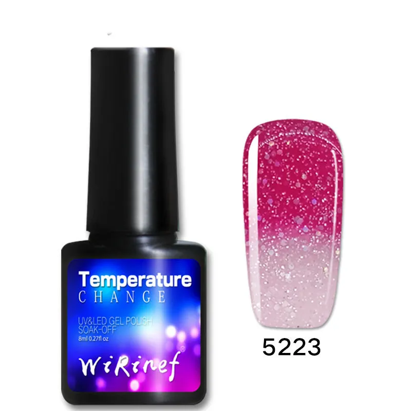 Gradient nail gel glue kit with four 8ml bottles for soak-off gel manicure, gum texture, LED UV lamp cure