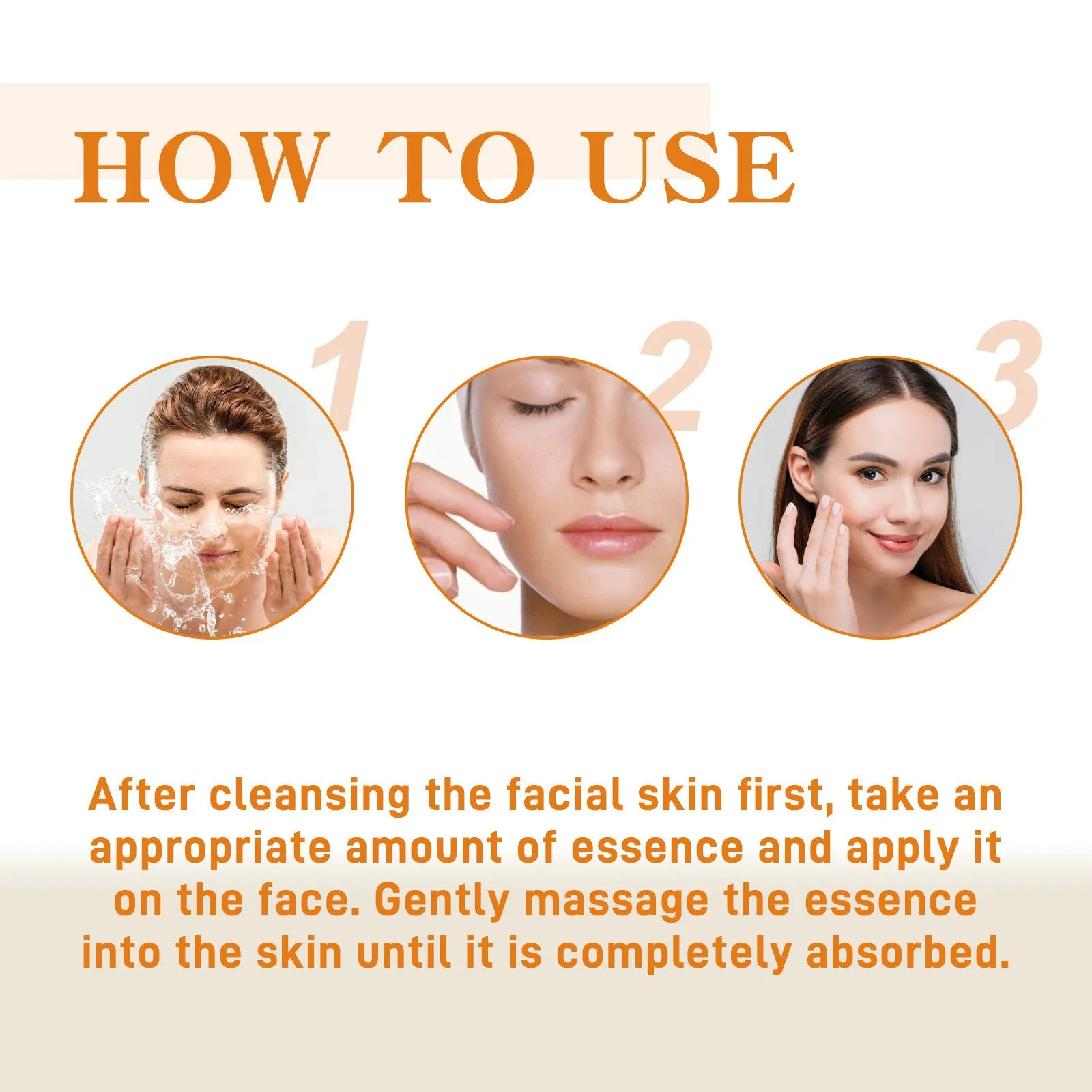 Squalane face serum in a PET bottle with vitamin C, hyaluronic acid, collagen for hydration, 3x3x10.5cm