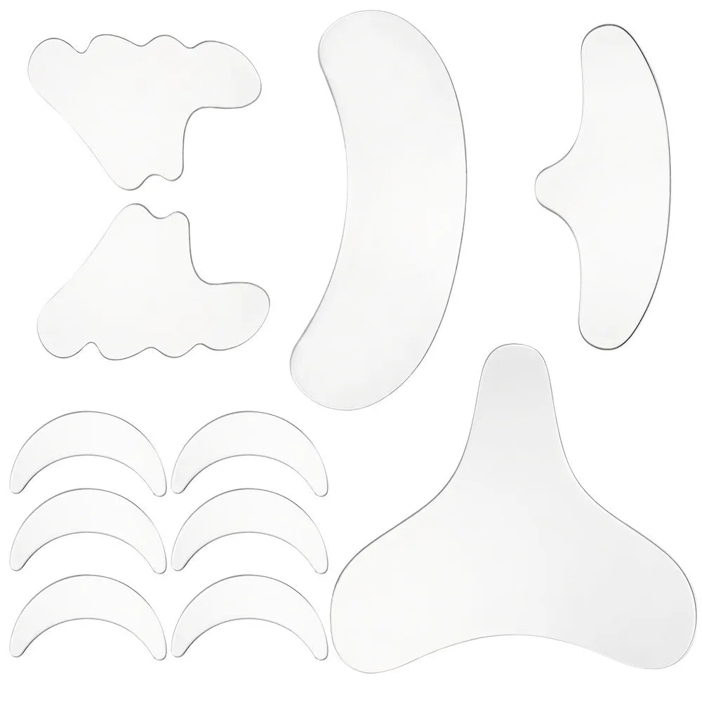18 pack transparent skin rejuvenation beauty patches for facial care, reusable stickers for face neck and chest