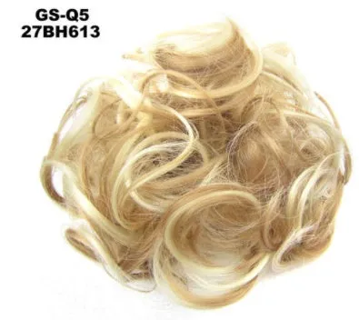 Synthetic wavy curly messy hair bun for women, 12cm diameter, thick hair style, available in multiple colours