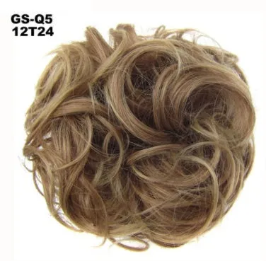 Synthetic wavy curly messy hair bun for women, 12cm diameter, thick hair style, available in multiple colours