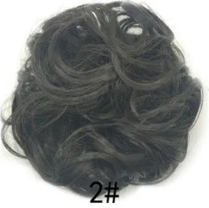Synthetic wavy curly messy hair bun for women, 12cm diameter, thick hair style, available in multiple colours