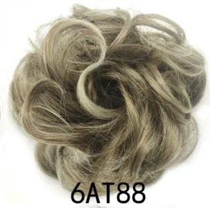 Synthetic wavy curly messy hair bun for women, 12cm diameter, thick hair style, available in multiple colours