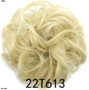 Synthetic wavy curly messy hair bun for women, 12cm diameter, thick hair style, available in multiple colours