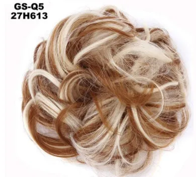Synthetic wavy curly messy hair bun for women, 12cm diameter, thick hair style, available in multiple colours