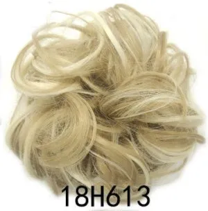 Synthetic wavy curly messy hair bun for women, 12cm diameter, thick hair style, available in multiple colours