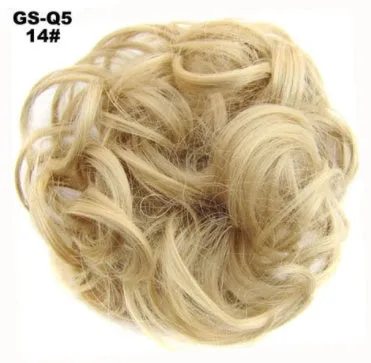 Synthetic wavy curly messy hair bun for women, 12cm diameter, thick hair style, available in multiple colours
