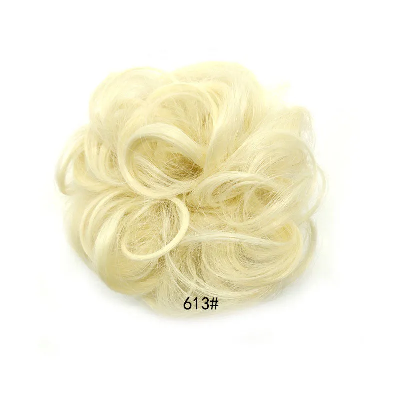 Synthetic wavy curly messy hair bun for women, 12cm diameter, thick hair style, available in multiple colours