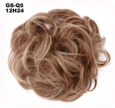Synthetic wavy curly messy hair bun for women, 12cm diameter, thick hair style, available in multiple colours