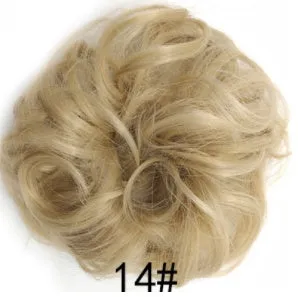 Synthetic wavy curly messy hair bun for women, 12cm diameter, thick hair style, available in multiple colours
