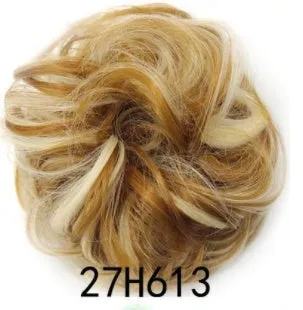 Synthetic wavy curly messy hair bun for women, 12cm diameter, thick hair style, available in multiple colours