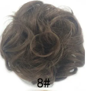 Synthetic wavy curly messy hair bun for women, 12cm diameter, thick hair style, available in multiple colours