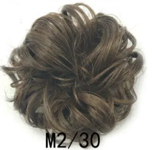 Synthetic wavy curly messy hair bun for women, 12cm diameter, thick hair style, available in multiple colours