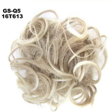 Synthetic wavy curly messy hair bun for women, 12cm diameter, thick hair style, available in multiple colours