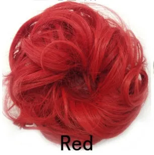 Synthetic wavy curly messy hair bun for women, 12cm diameter, thick hair style, available in multiple colours