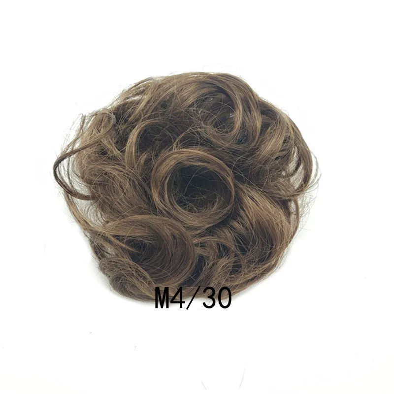 Synthetic wavy curly messy hair bun for women, 12cm diameter, thick hair style, available in multiple colours