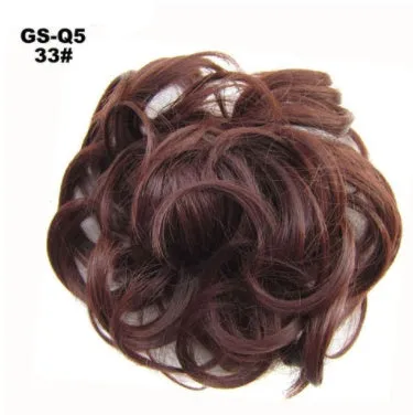 Synthetic wavy curly messy hair bun for women, 12cm diameter, thick hair style, available in multiple colours