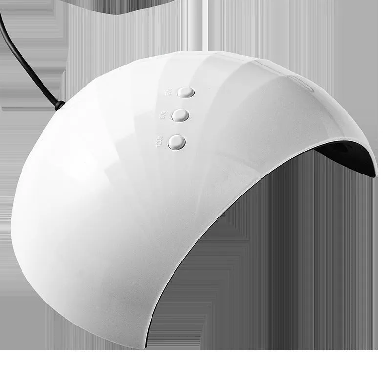 36W UV LED nail drying lamp in white with 12 beads and USB cable