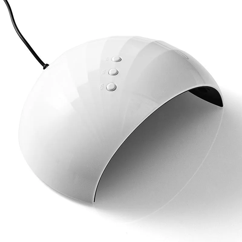 36W UV LED nail drying lamp in white with 12 beads and USB cable