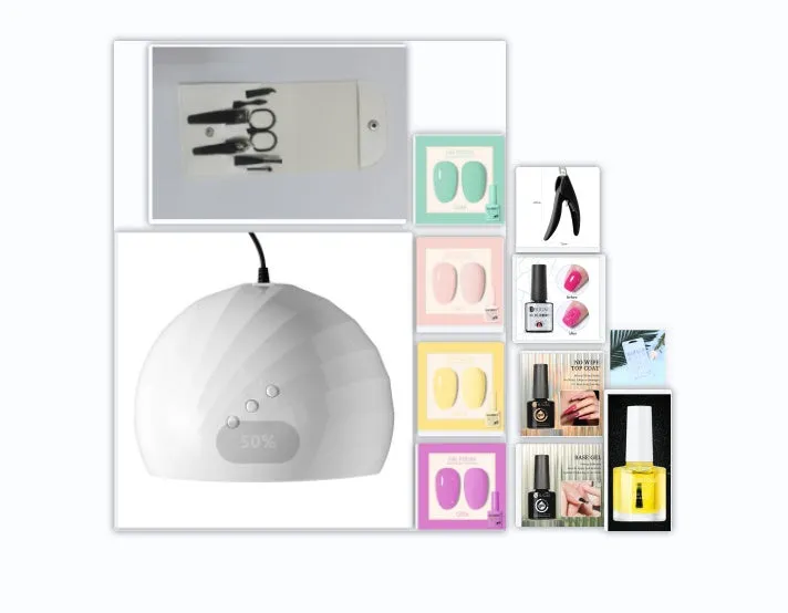 36W UV LED nail drying lamp in white with 12 beads and USB cable
