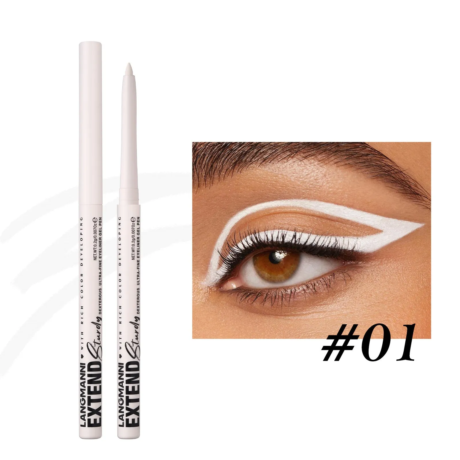 Set of 12 colourful gel glitter eyeliner pencils with metallic, pearl, and matte finishes