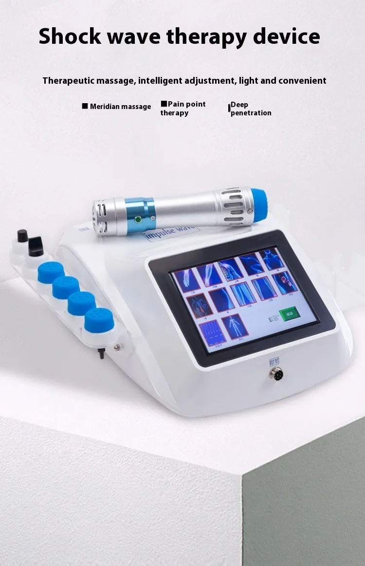 Electromagnetic extracorporeal shock wave physiotherapy instrument with handheld remote control