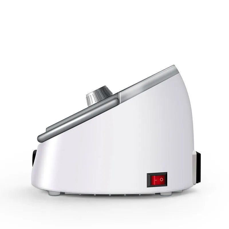 White electric nail polishing machine with digital speed display and foot control