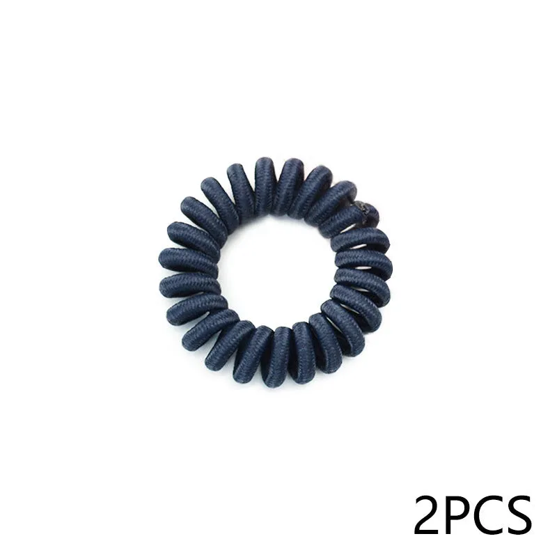 Japanese Korean simple base hair rope handmade women's hair tie in 8 colours bulk pack of 2