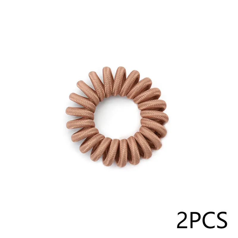 Japanese Korean simple base hair rope handmade women's hair tie in 8 colours bulk pack of 2