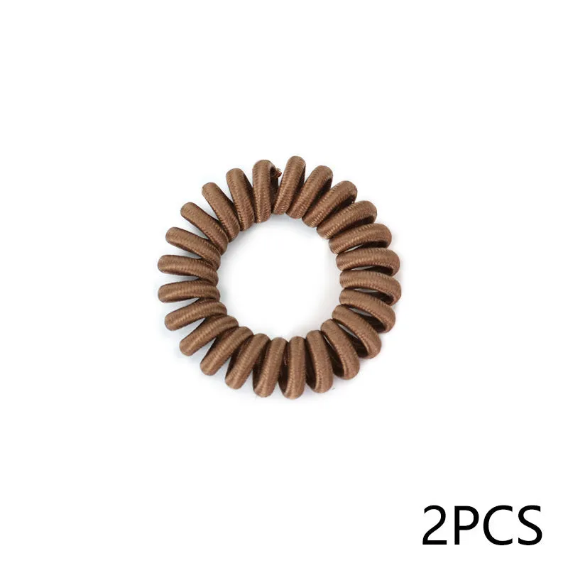 Japanese Korean simple base hair rope handmade women's hair tie in 8 colours bulk pack of 2