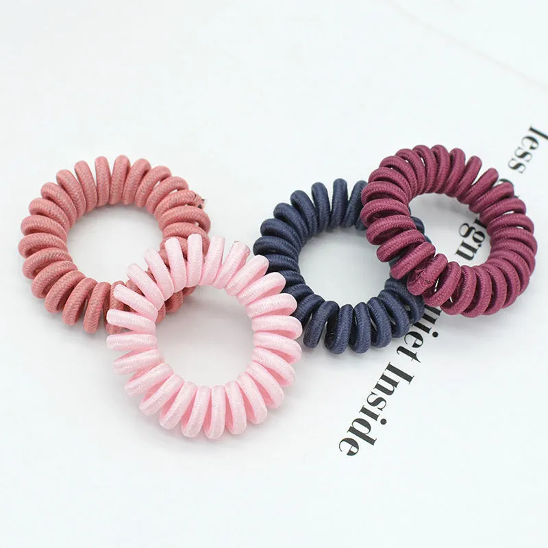 Japanese Korean simple base hair rope handmade women's hair tie in 8 colours bulk pack of 2