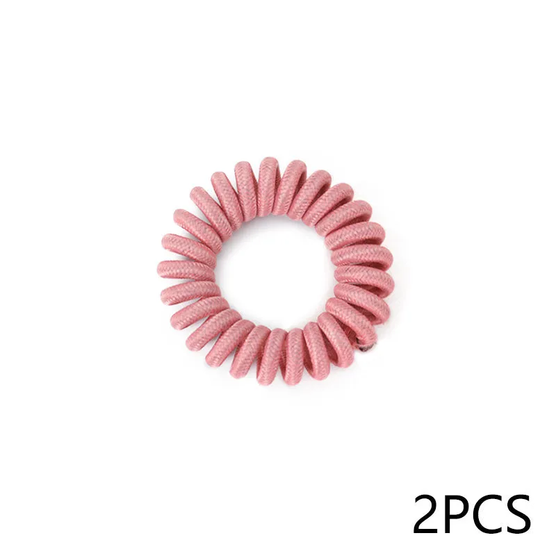 Japanese Korean simple base hair rope handmade women's hair tie in 8 colours bulk pack of 2
