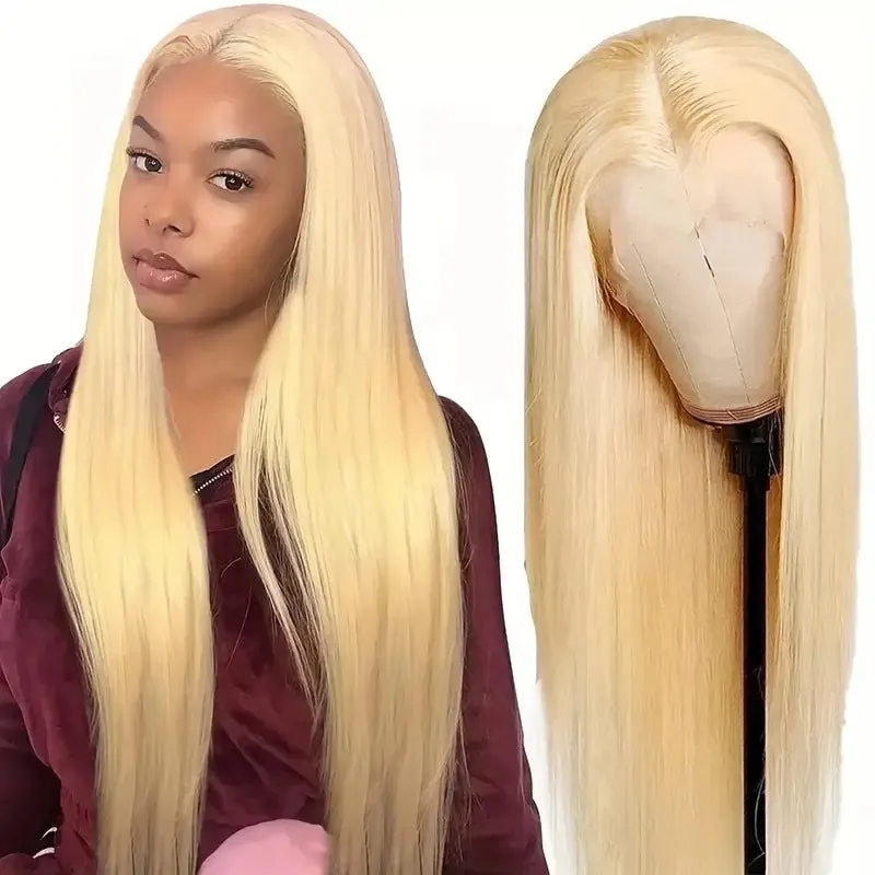 Women's front lace wig in high temperature fibre, black colour, 16 inch length